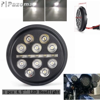 4.5" LED Headlight Round Headlamp DRL Light Fits Harley FXD FXDL FXDC FXDB FXDF — 第 1/4 张图片
