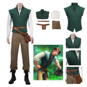 Tangled-Flynn Rider Cosplay Costume Vest Outfit Carnival Uniform Halloween Mens - Picture 1 of 30