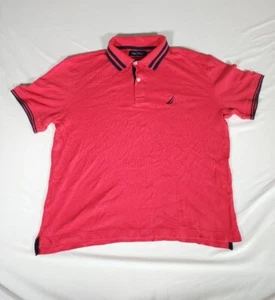 Nautica Polo Shirt Adult Small Red Short Sleeve Mens - Picture 1 of 11
