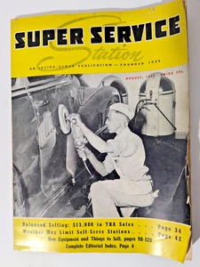 Super Service Station Vintage Car Automobile August 1949 Magazine Awesome Ads - Picture 1 of 14