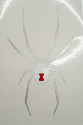 Black Widow With Red Spot Spider Vinyl Decal Car Truck SUV Laptop Two Tone Decal - Image 1 of 2