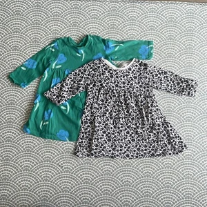 2-pack Next Long Sleeved Baby Toddler Jersey Dresses 6-9 Months - Picture 1 of 3