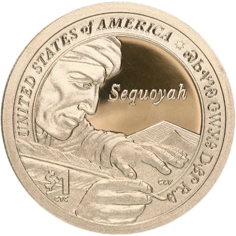 2017 S Native American Sacagawea Dollar Gem Deep Cameo Proof US Coin Cover