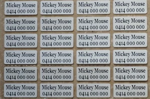 IRON ON Personalised Name Stickers / Label for clothing, 2.2 X 0.9 CM waterproof - Picture 1 of 5