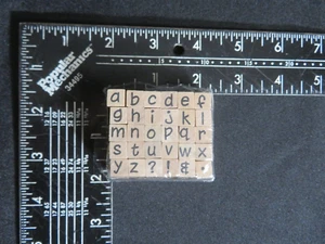 Alphabet Mini Rubber Mounted Stamps For Scrapbook, cards, ect - Picture 1 of 3