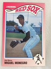 1990 Lynchburg Red Sox Sportsprint Minor League Baseball Card#06-Miguel Monegro