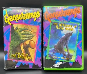 RL Stine Goosebumps VHS Werewolf of Fever Swamp & Stay Out Of The Basement 1990s