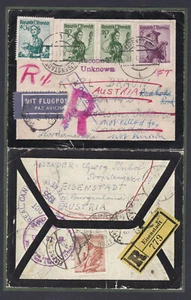 Kleiner Reco Flugpost Trauerbrief Eisenstadt - Kanada unbekannt RETOUR gel. 1955 - Bild 1 von 2