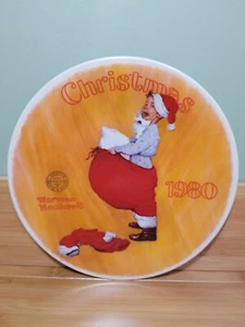 Knowles~NORMAN ROCKWELL~ Christmas Plate 1980 "Scotty Plays Santa" - Picture 1 of 7