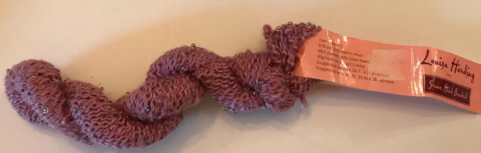 Louisa Harding Grace Hand Beaded Silk & Merino Wool Yarn Skein - Color 011 Palma - Image 1 of 4