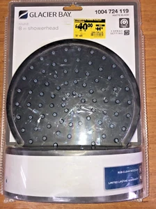 Cabezal de ducha de lluvia Glacier Bay 8" montaje en pared negro mate spray individual 1004 724 119 - Imagen 1 de 3