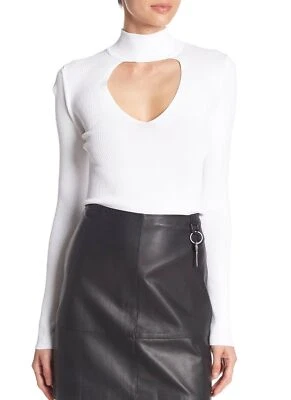 360 Sweater 163477 Women's Evelina Front Cutout Sweater White Sz. Medium - Image 1 of 2