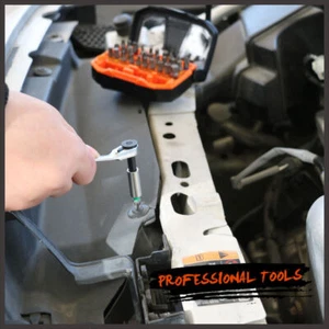32Piece 1/4" Mini Double Head Screwdriver Bit and Ratchet Set CRV Steel Durable - Picture 1 of 12