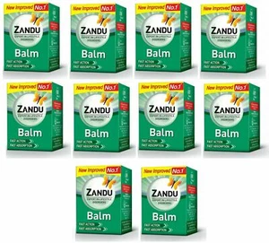 10 X 8G ZANDU BALM- HEADACHE-BACKACHE-BODYPAIN-HERBAL-AYURVEDIC-FAST PAIN RELIEF - Picture 1 of 2