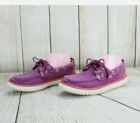 Women's TIMBERLAND Purple Shoes Canvas Slip-on Boat Shoes Moccasin Loafer Size 7