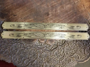 Thomas Flyer Door Sill Plate sets 1908 & ? Acid Etched in Brass - Picture 1 of 4