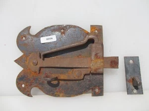 Victorian Wrought Iron Door Lock Latch Antique Keep Old Barn Gate Forged Rustic - Picture 1 of 12