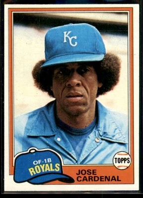 1981 Topps Jose Cardenal #473 Kansas City Royals - Image 1 of 2