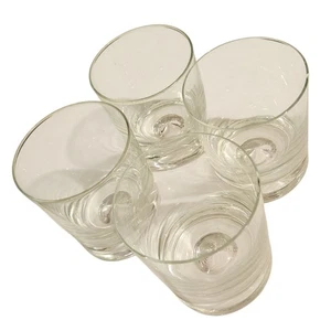 4er Set Klarglas Becher - 4" Einfache Grübchen Boden Trinkgläser - Bild 1 von 5