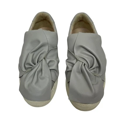 Zapatos sin cordones de cuero para mujer J/ SLIDES NYC talla 7,5 gris Foto 1 de 4