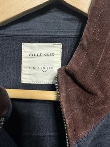Chaqueta deportiva Billy Reid para hombre con cremallera talla XL ribete de cuero - Imagen 1 de 7
