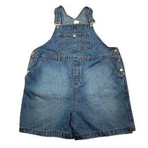 Motherhood Maternity Denim Shortalls Size Large - Picture 1 of 9