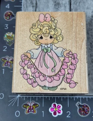 Stampendous Precious Moments So Many Hearts 1996 Rubber Stamp Wood #T66 - Image 1 of 3