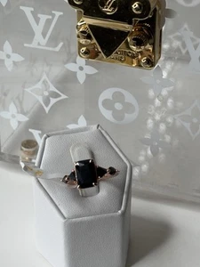 New BP Bomb Party Ring Size 7 Sweet Grace Black Onyx Rose Gold RBP7580 - Picture 1 of 2