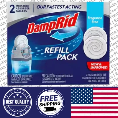 Damprid Drop-In Moisture Absorber Unscented Refills (2-Pack) Fragrance Free
