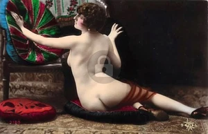 French Tinted Risque 1910 SOL 3180 RPPC Photo Postcard COPY - Picture 1 of 2