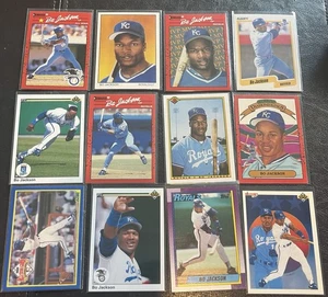 (12) card BO JACKSON 1990 Issued COMBO Group Of Baseball Cards Score Fleer Topps - Picture 1 of 1