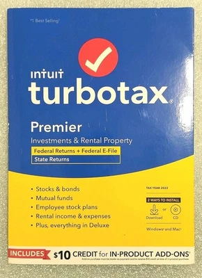 TurboTax Premier 2022 for PC and Mac  - Image 1 of 4