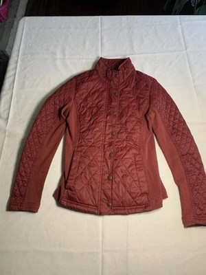 Chaqueta acolchada Merona para mujer color borgoña talla S cremallera completa bolsillos cuello Foto 1 de 4