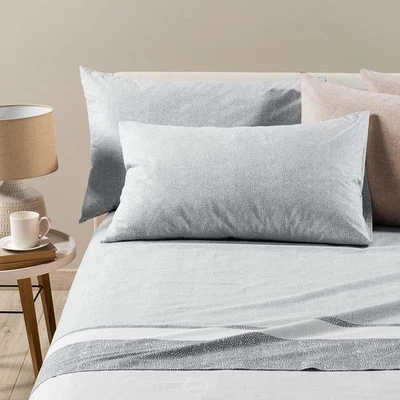 Completo Lenzuola In Cotone Nevada2 Matrimoniale Grigio Caleffi - Immagine 1 di 2