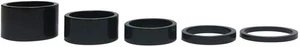 Cervus 5 Pcs Quality Alloy Black Headset Spacers 1 1/8 Inch Set 3mm 5mm 10mm 15m - Picture 1 of 2