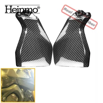 Cubierta de borde de rodilla de panel lateral de tanque de combustible de fibra de carbono real para MT-09 FZ-09 2014-2020 Foto 1 de 4