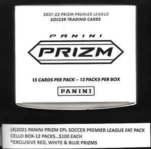 2021 PANINI PRIZM EPL SOCCER PREMIER LEAGUE FAT PACK CELLO BOX 12 PACKS PER - Bild 1 von 1