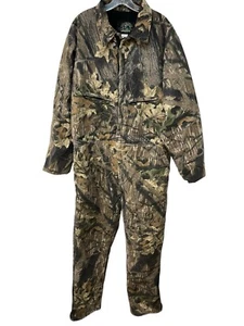 Wolf Mountain Mossy Oak Camo Vintage Quilted Insulated Coveralls Men's XL Long - Picture 1 of 11