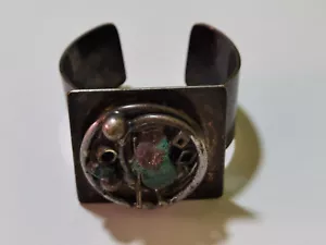 Vintage Wiggers Bracelet Handmade Denmark Brutalist Modernist Bangle Bracelet - Picture 1 of 20