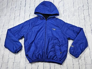 Stearns Dry Wear MENS SIZE M Rain Puffer Jacket Blue Nylon Hooded Zip Pockets - Picture 1 of 10