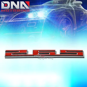 FOR SBC 265 4.3 STICK ON 3D CHROME RED AUTO BODY METAL EMBLEM TRIM BADGE LOGO - Foto 1 di 2