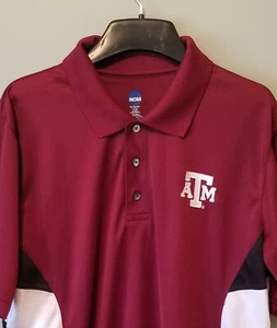 TEXAS A&M AGGIES Maroon Drifit Golf Shirt Size L - Picture 1 of 4