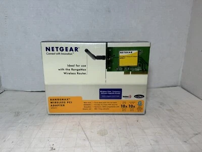 NETGEAR WPN311 RangeMax Wireless PCI Adapter Card PC Wifi 2.4 802.11 SEALED NEW - Image 1 of 4