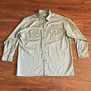 Carhartt Men's 2XL Reg Workwear Khaki Long Sleeve Button Down Shirt #S224 KHI - Picture 1 of 12