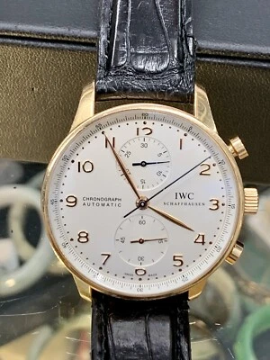 Cronógrafo IWC IW371480 Schaffhausen Portugieser oro macizo rosa de 18 quilates Foto 1 de 4
