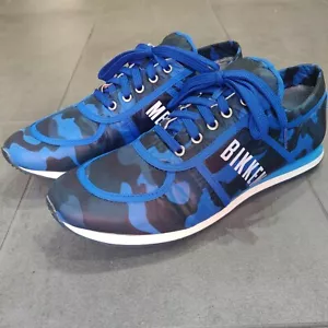 Dirk Bikkembergs Blue Camo Nylon Sneakers Shoes Trainers Mens 44 - Picture 1 of 9