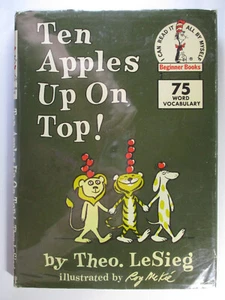 Ten Apples On Top! Theo LeSieg, Dr Seuss, I Can Read It All By Myself, DJ, c1961 - Picture 1 of 11