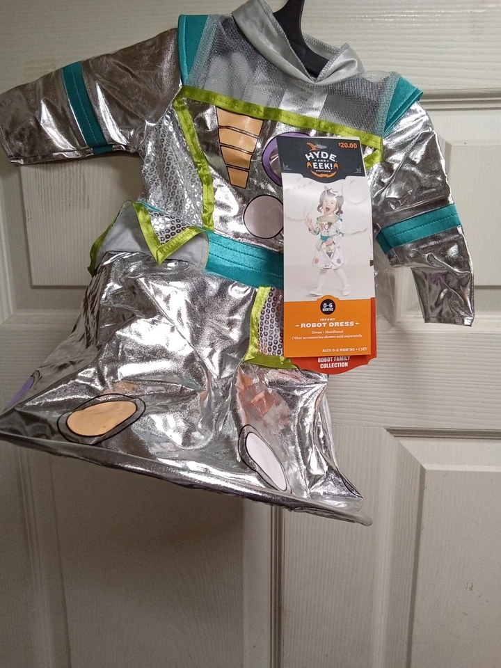 Hyde and Eek Boutique Infantil Robot Vestido y Diadema Disfraz Completo 0-6 Meses A108 Foto 1 de 4