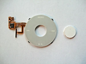 WHITE Click wheel + Center Button for Apple iPod Video Classic 5th 5.5 Gen A1136 - Picture 1 of 2