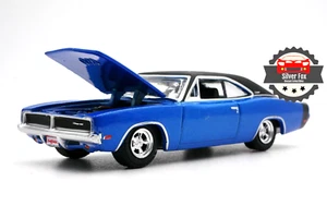 Dodge Charger 1969 azul metálico escala 1:64 diecast coche modelo coleccionista - Imagen 1 de 11